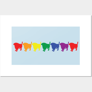 Colorful Dogs Pride Rainbow Posters and Art